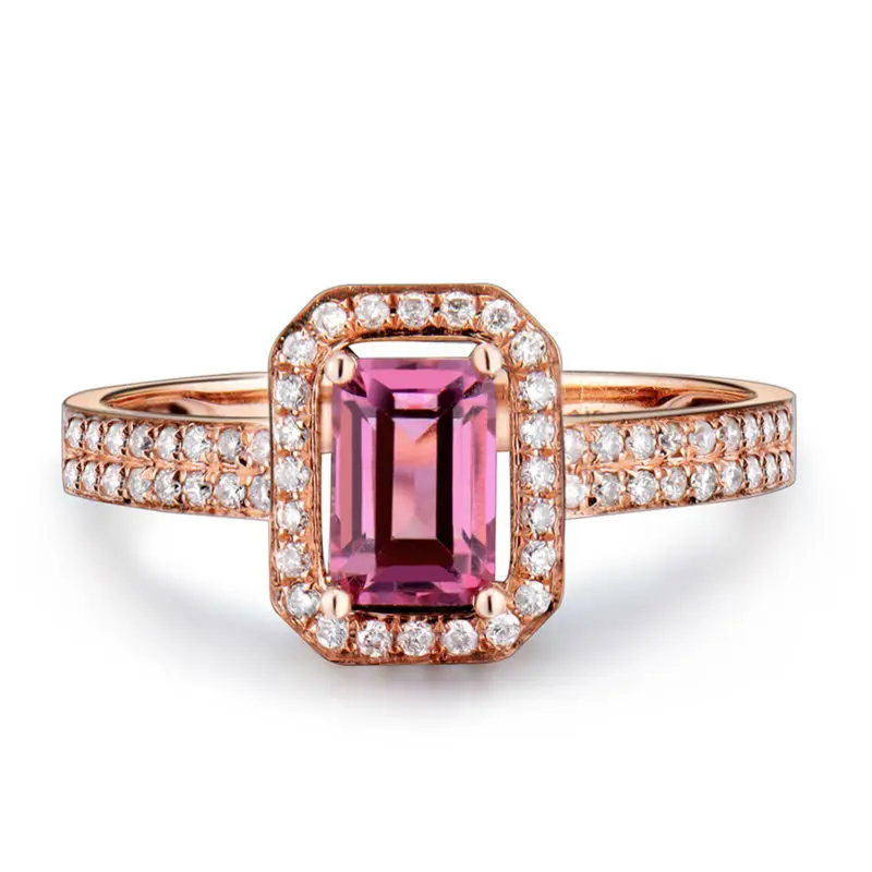 Женское кольцо с натуральным турмалином 4 Х6 мм | Украшения и аксессуары