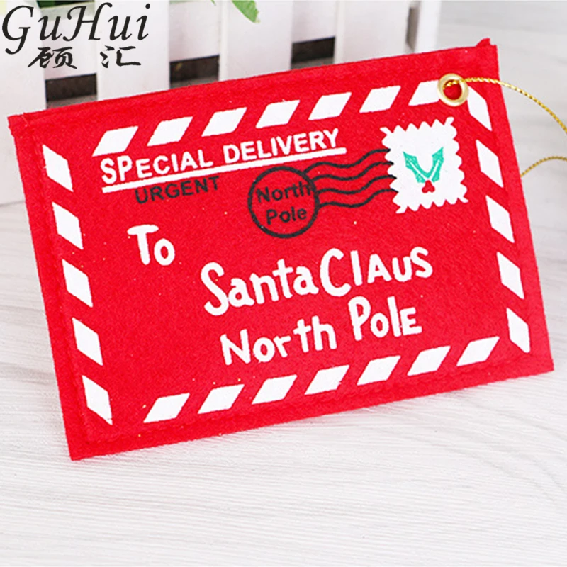 Красный Рождественский конверт из нетканого материала 15 шт. креативная