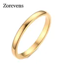 Новинка 2022, милые женские золотистые кольца zorcins, модные обручальные кольца 2 мм из карбида вольфрама для женщин