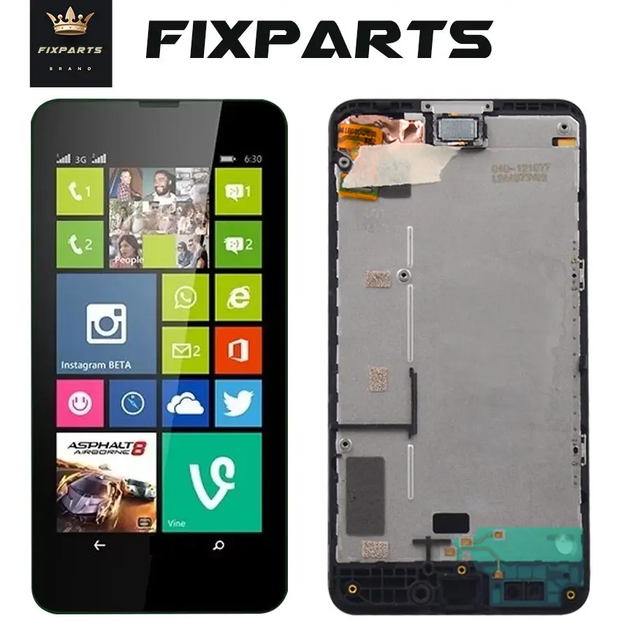 Тест для Nokia Lumia 630 ЖК дисплей сенсорный экран дигитайзер сборка с рамкой запасные