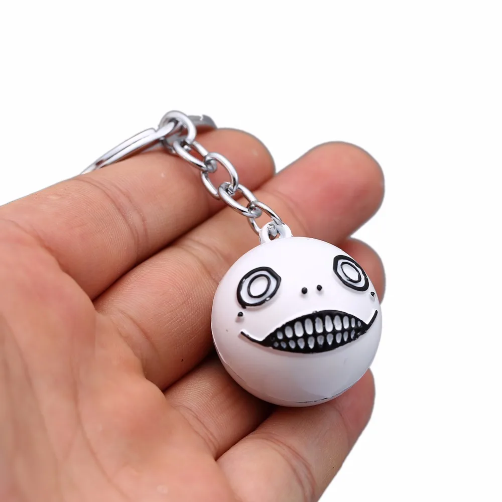 Game NieR Automata Keychain Robot 2B Emil No2 Type B Key Ring Big Face Ball Car Chain Figure Chaveiro For Men HC125 | Украшения и