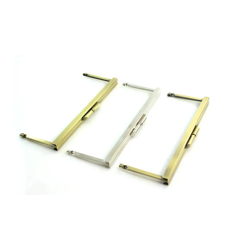 6 3/4 inches (17 x 6.5 cm) - Metal Purse Frame Open Channel Antique Brass Finish