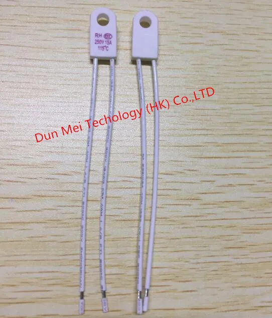 50 шт/лот RH/Tf 95 115 125 130 135 150 230 Градусов Цельсия 15A 250V Предохранительный термостатический предохранитель