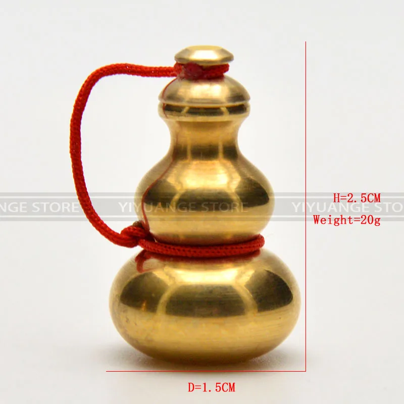 Китайский Фэншуй Ву Лу Открытый Чехол медный тыквенный амулет латунь для защиты