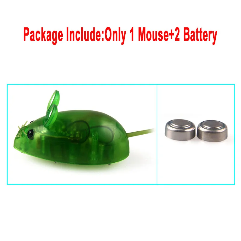 ONLY Green Mouse 4 цвета робот мышь со светодио дный подсветкой Bionics игра развивающие интересы Новинка и кляп игрушки трек Raceway игрушки подарок для детей - Цвет: ONLY Green Mouse