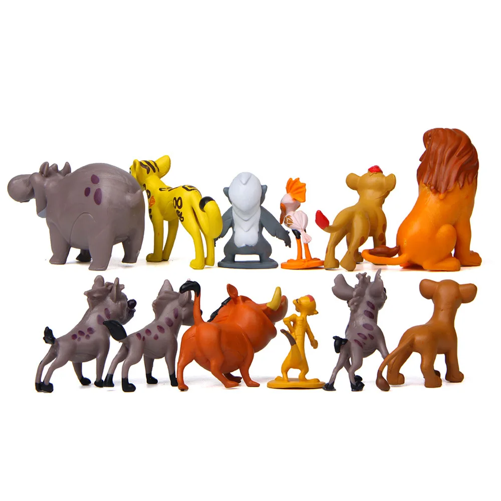 12 шт./компл. мультфильм Король Лев Simba Nala Timon Action фигуры игрушки ПВХ фигурки модели