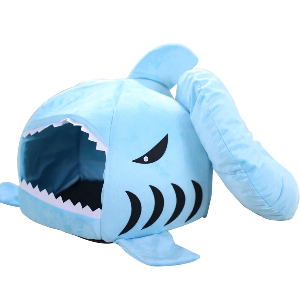 Precio 50*52cm Cama De Perro Casa Plegable Suave Material De Nido Tiburón Perrera Gato Cama Cueva Almohada Cojín De Felpa Mat Tienda Para Mascotas Camadas