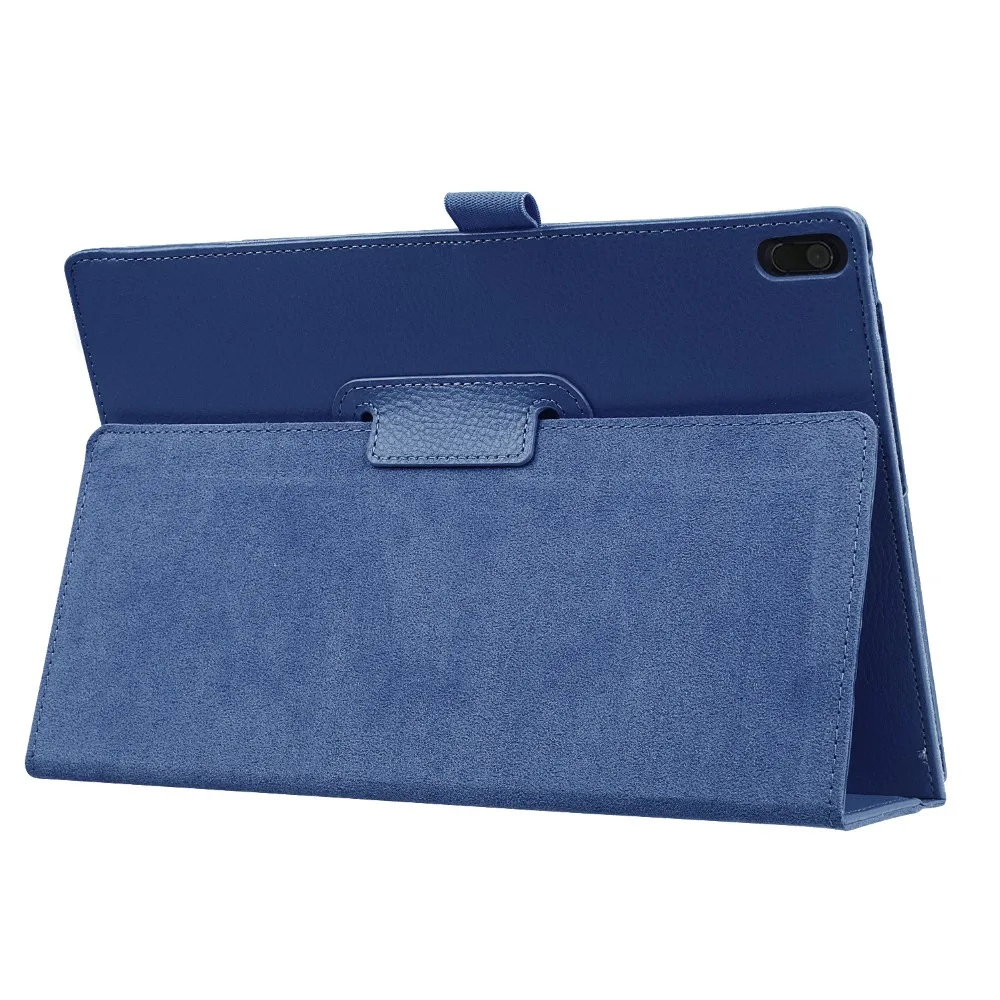 Ультратонкий чехол книжка из искусственной кожи с зернистой фактурой для Lenovo TAB 4