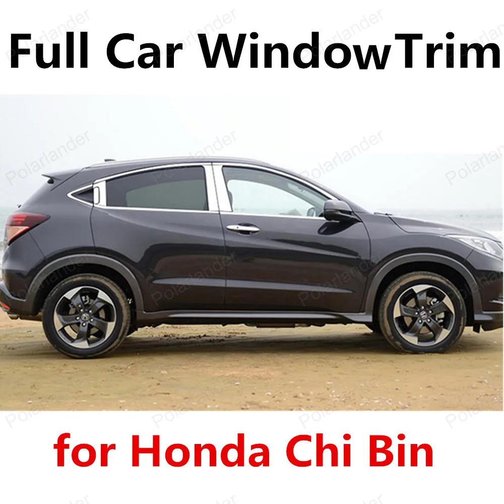 

hot sell For Honda Chi Bin full Car Window Trim Cover stainless steel bright silver Car Styling Accessories