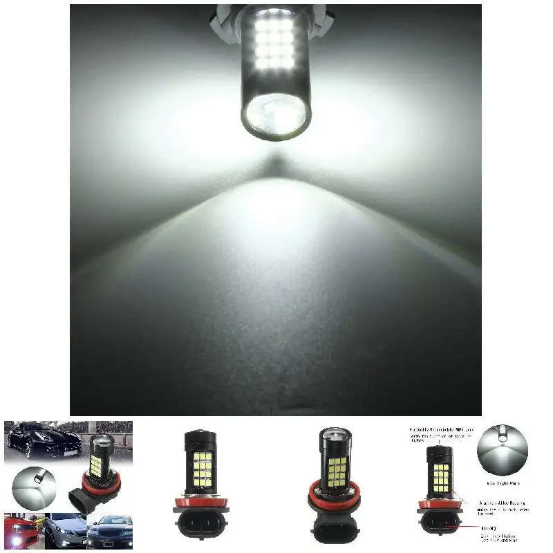 Горячая 2 шт. H11/H8 42 SMD LED Белый Samsung 2835 Canbus без ошибок противотуманная фара 6500K JLD |