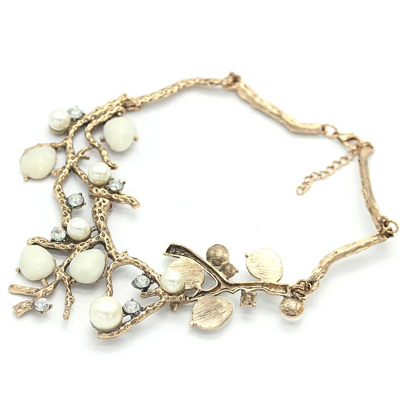 Женское Ожерелье чокер ADOLPH Extendy роскошное ожерелье с имитацией жемчуга и веток