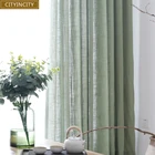 Однотонная льняная занавеска для гостиной, кухни, тюль, японская занавеска на окно для спальни, индивидуальный дизайн