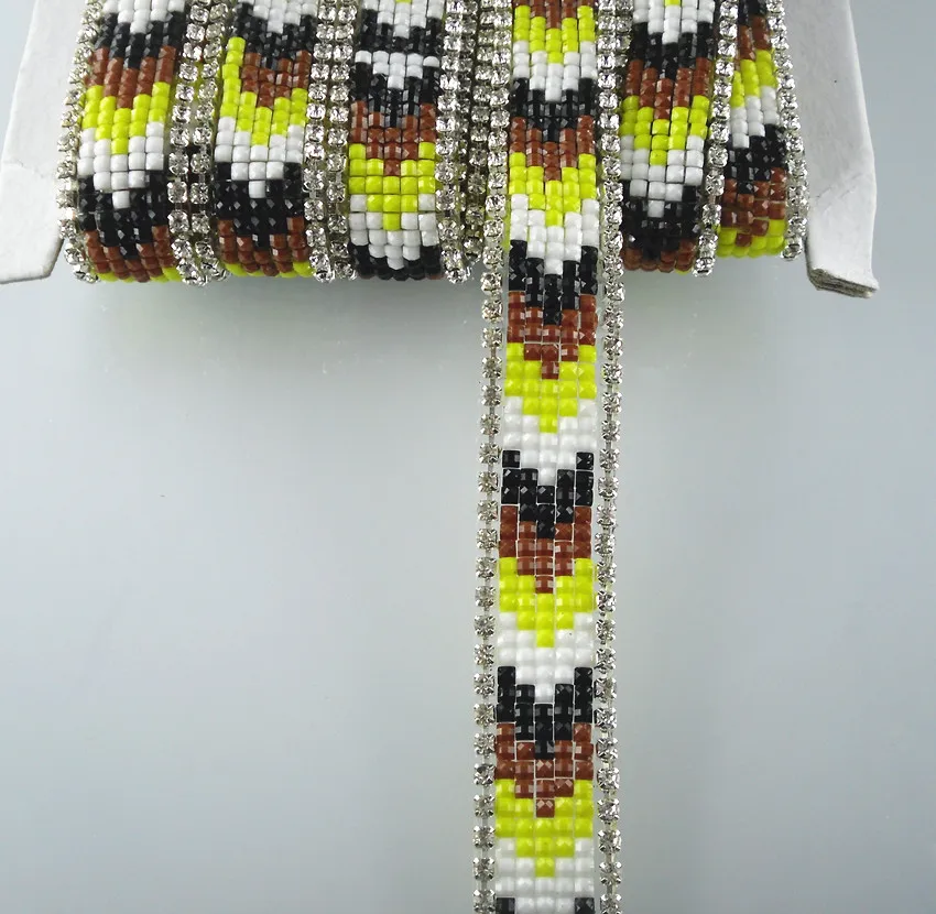 Hotfix/прозрачная стеклянная квадратная лента из стразов украшенная стразами и