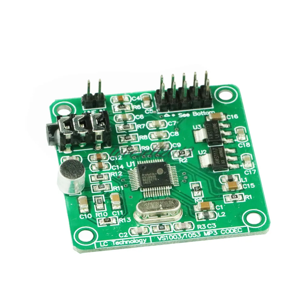 

VS1053 MP3 Module Development Board w/ On-Board Recording Function SPI Interface OGG Encoding Recording Control Signal Filter