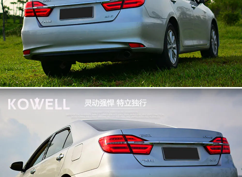 KOWELL автомобильный Стайлинг для Toyota Camry задние фонари светодиодный задний фонарь задний багажная лампа крышка drl+ сигнал+ тормоз+ обратный