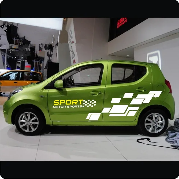 

Perosnalited Sport Words Rhombus Side Body Sticker For Toyota Yaris Z2CA654