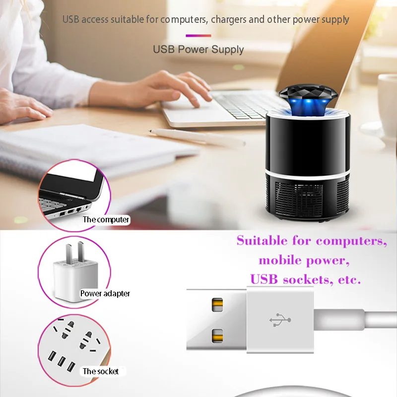 Электрическая ловушка для насекомых USB лампа уничтожения светодиодсветодиодный