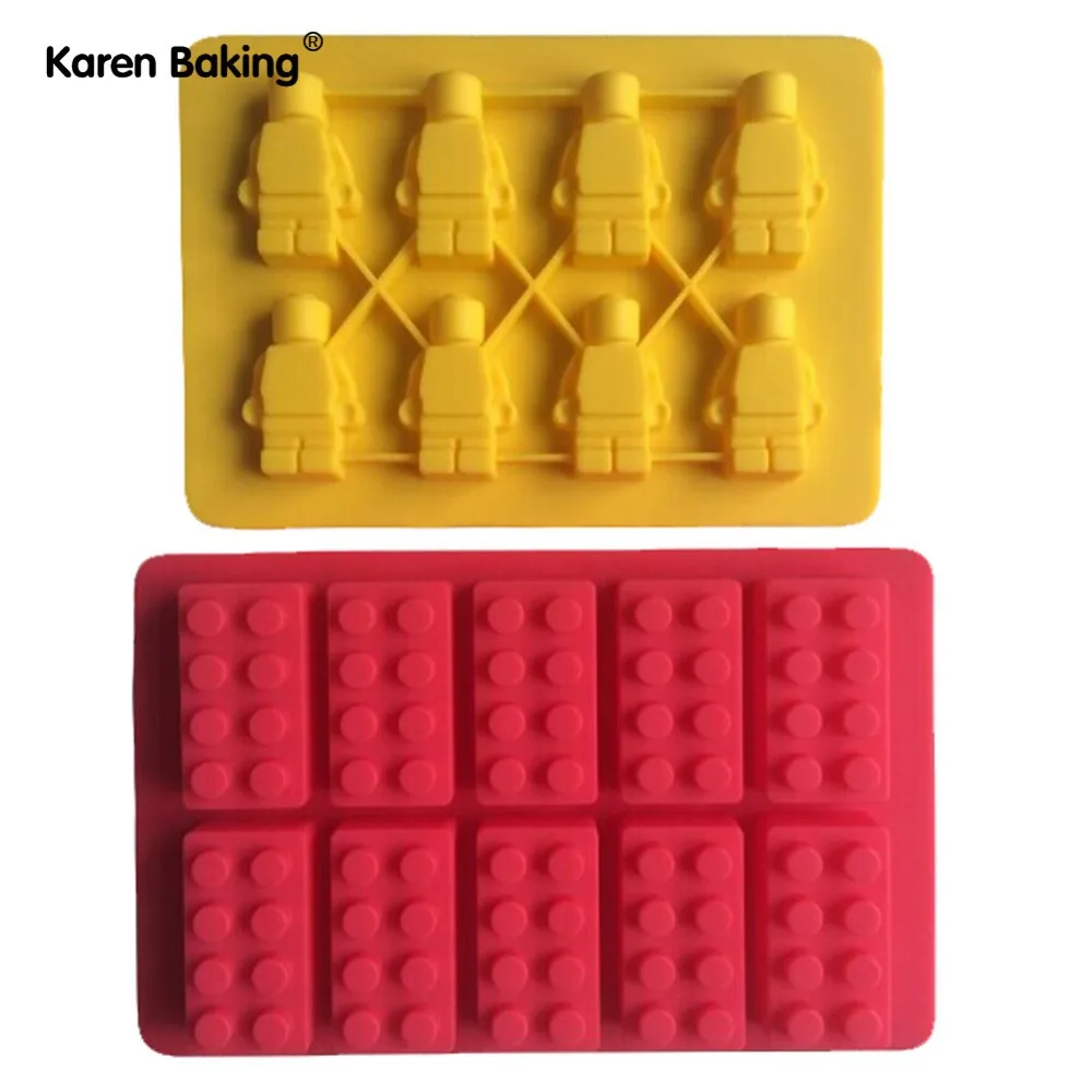 Один набор Лего и робот типа Маффин сладкие конфеты Желе помадка торт шоколадная