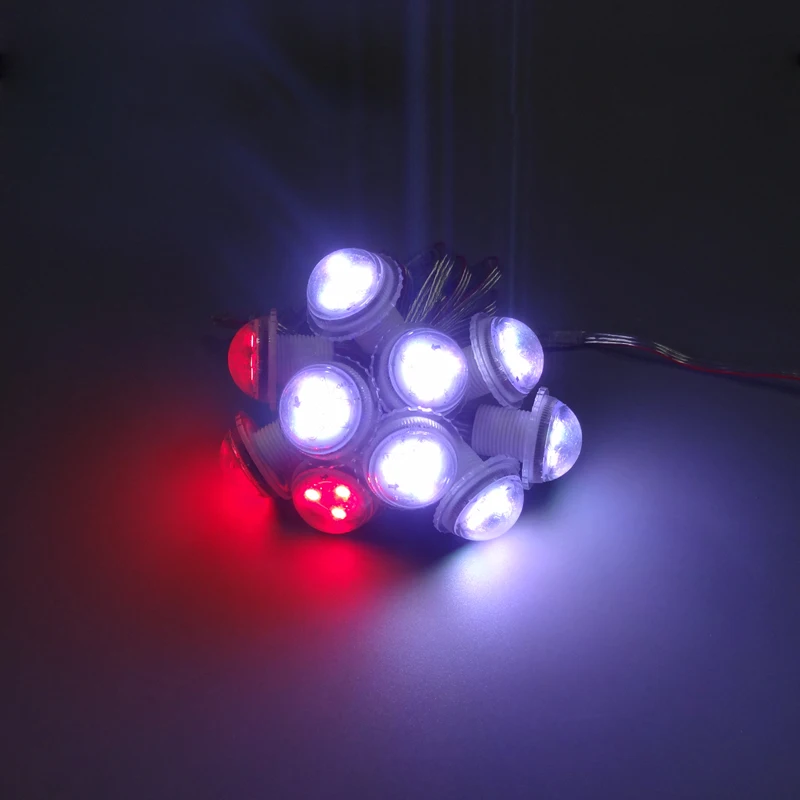 200 шт. DC12V UCS1903 30 мм Диаметр диффузный Полноцветный 3 светодиода RGB 5050 SMD