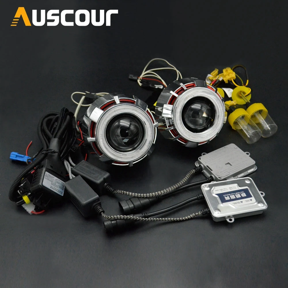 2 5 дюймовые Биксеноновые hid автомобильные линзы проектора кожухи ангельские