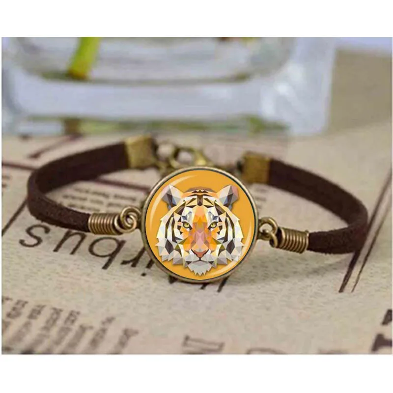 Стеклянный купол оптом браслет из кабошона новый модный с тигром украшения для