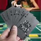 Пластиковые игральные карты, водонепроницаемые Золотая покерная черная коллекция, черные алмазные покерные карты, популярный подарок, стандартные игральные карты #15