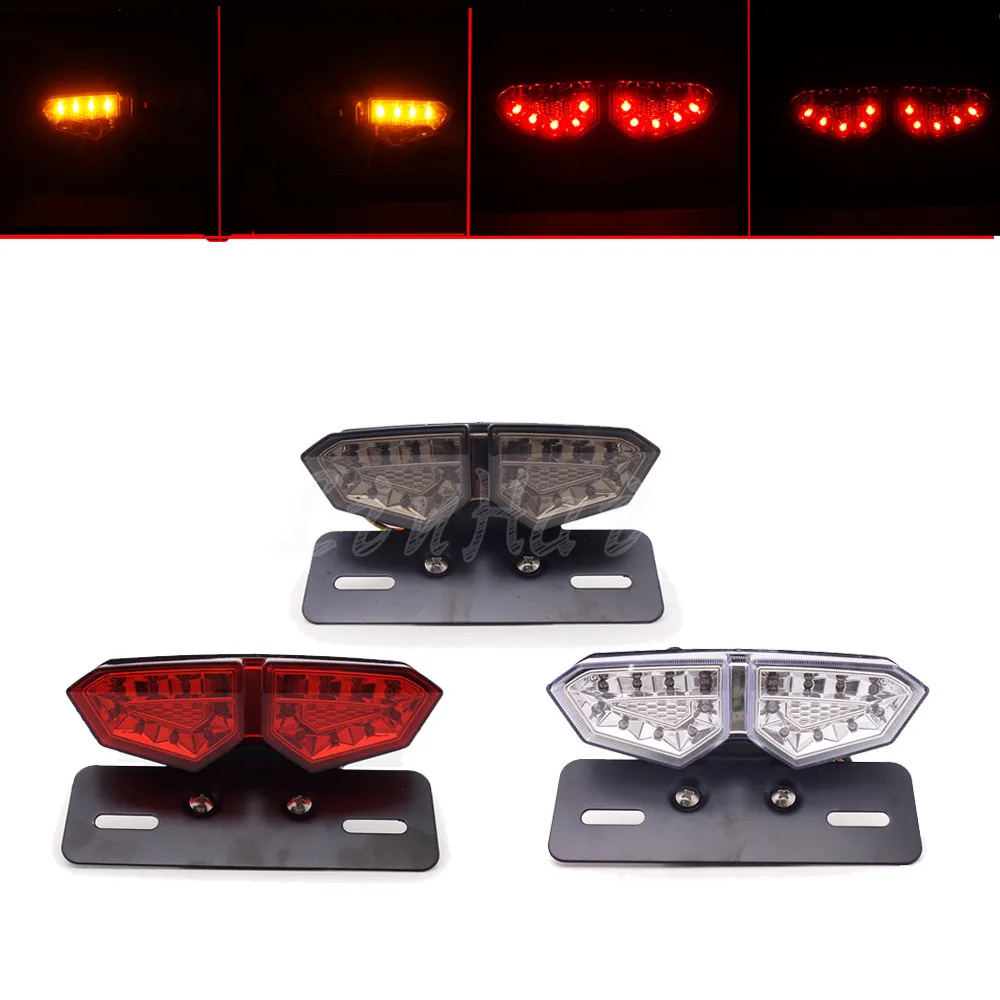 Светодиодный задний тормоз для мотоцикла указатель поворота номерной знак