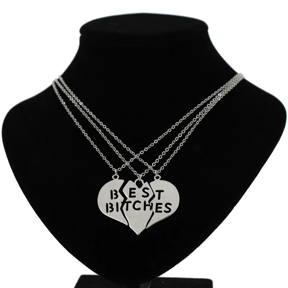 ISHOW 3 шт. серебристого цвета кулон в форме сердца Цепочки и ожерелья для женщины Best