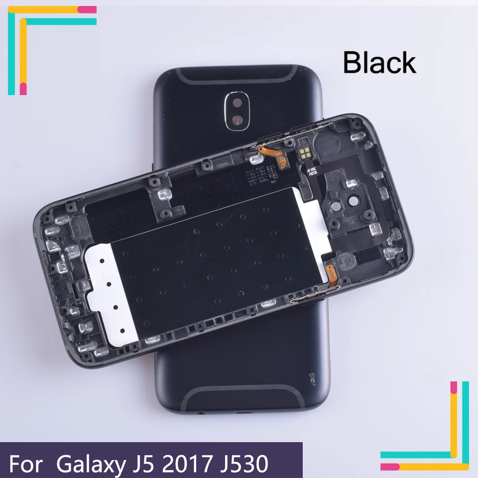 10 шт./лот для Samsung Galaxy J5 2017 j530 J530F SM корпус крышка батареи задняя чехол Задняя Дверь