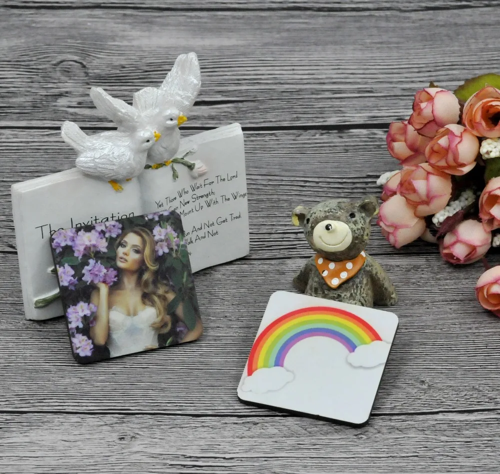 10 шт./лот сублимационные пустые магниты на холодильник сделай сам деревянные