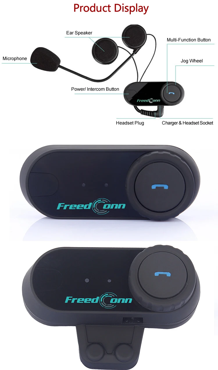 2 шт. FreedConn TCOM-OS Интерком Moto Bluetooth шлем интеркомы мотоциклетное переговорное устройство гарнитура наушники 100 м gps шумоподавление