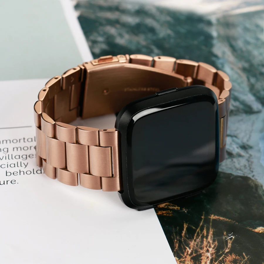 Ремешок для часов Fitbit Versa 2 браслет из нержавеющей стали металлический сменный Браслет ремешок для Fitbit Versa Lite Watch