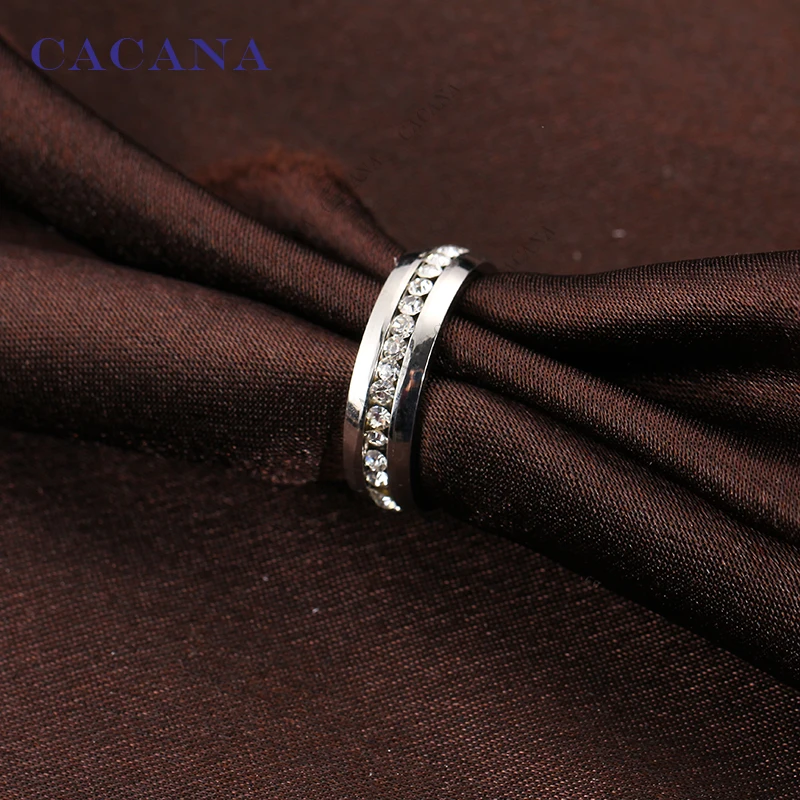 Женские кольца из нержавеющей стали CACANA стильные персонализированные украшения