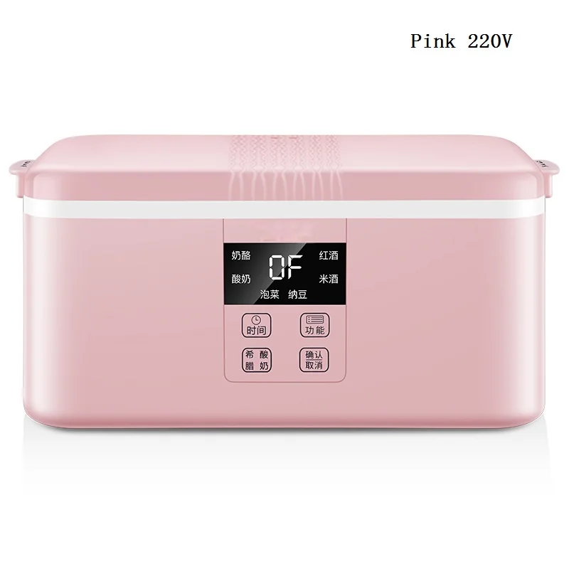Pink 220V DMWD, 220 В, бытовая машина для йогурта, емкость 1л, 6 функций, Сыр/Красное вино/рисовое вино/Маринованная Машина для Натто - Цвет: Pink 220V