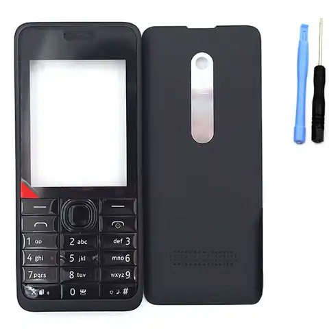 Черная крышка корпуса клавиатуры для Nokia 301 Asha N301 и отвертки открытые инструменты