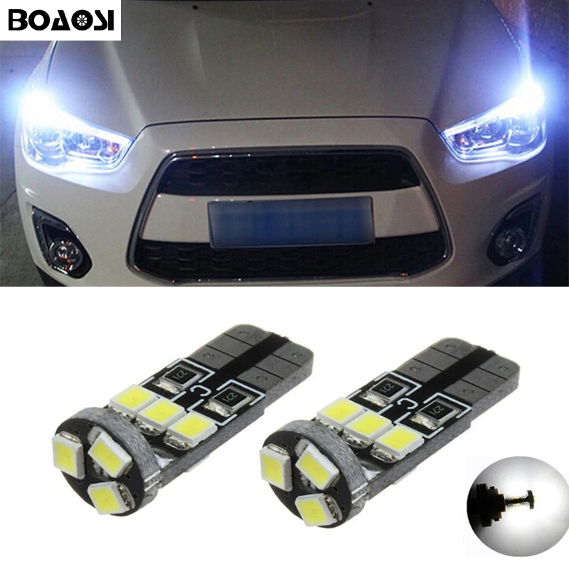 BOAOSI 2x Canbus LED T10 W5W клиренс светильник для парковки клиновидный Mitsubishi asx lancer 10 outlander