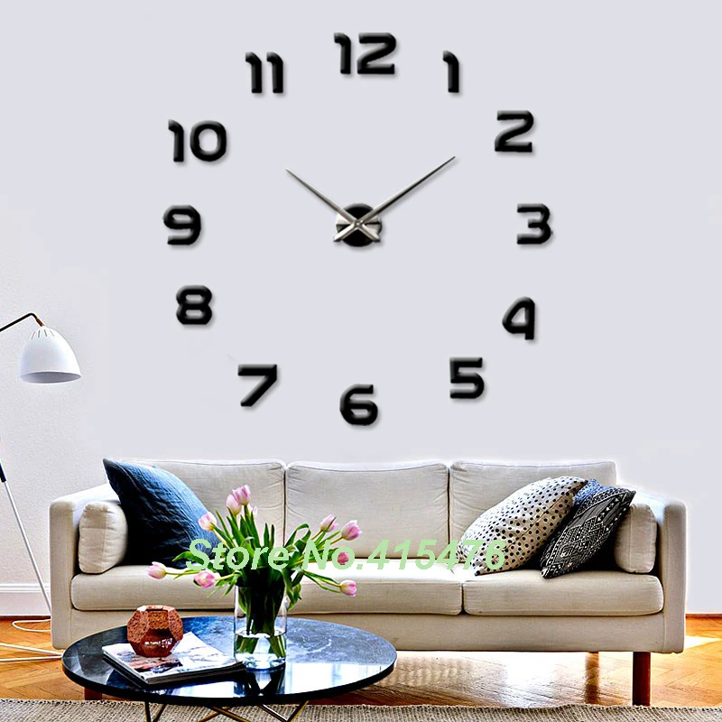 DIY Large Watch Wall Clock Modern Design Creative Scale Decor Stickers Set Room Decal Home Decoration | Дом и сад