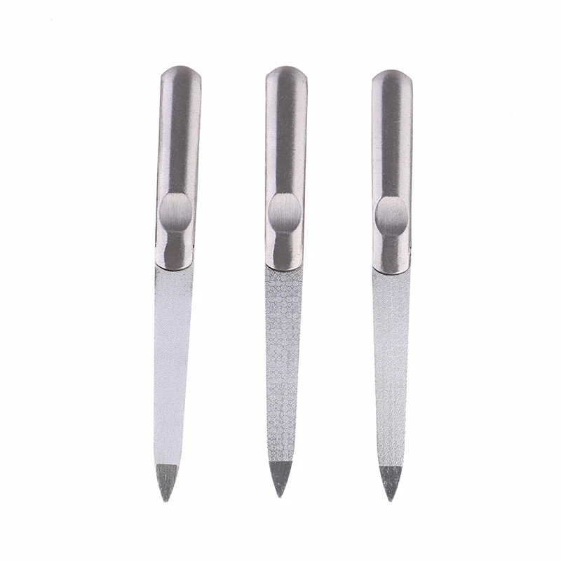 

1pcs/lot Professional Stainless Steel Nail File Buffer Metal Double Side Grinding Rod Manicure Pedicure Scrub Nail Arts Tools