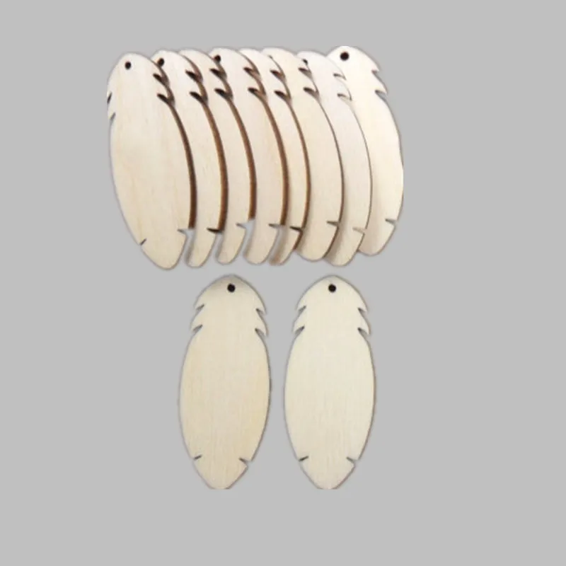 

Feather Wood Earring Shapes 2" H Laser Cut Wood Jewelry Making Necklace Pendant