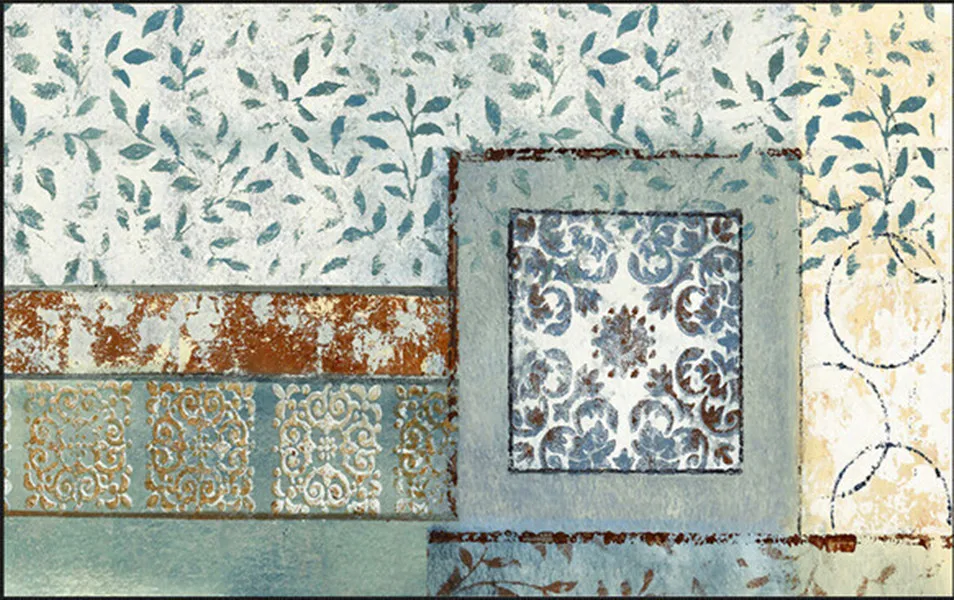 Latest high quality custom 3D mural modern abstract art painting leaves color box living room TV wall bedroom wallpaper. | Обустройство