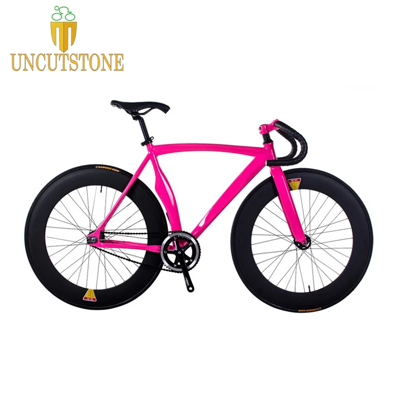 Фиксированная Шестерня велосипеда 53 см рама Fixie велосипед DIY 700C алюминиевый сплав велосипед трек велосипед 70 мм обод колеса велосипед