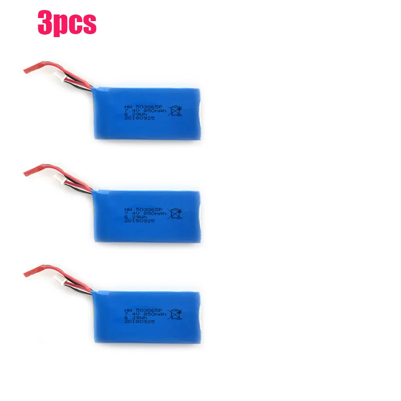 7,4 V 850mAh Lipo аккумулятор для JJRC H68G A20G gps RC Квадрокоптер аксессуары Дрон запасные части 3 в 1 USB кабель зарядного устройства