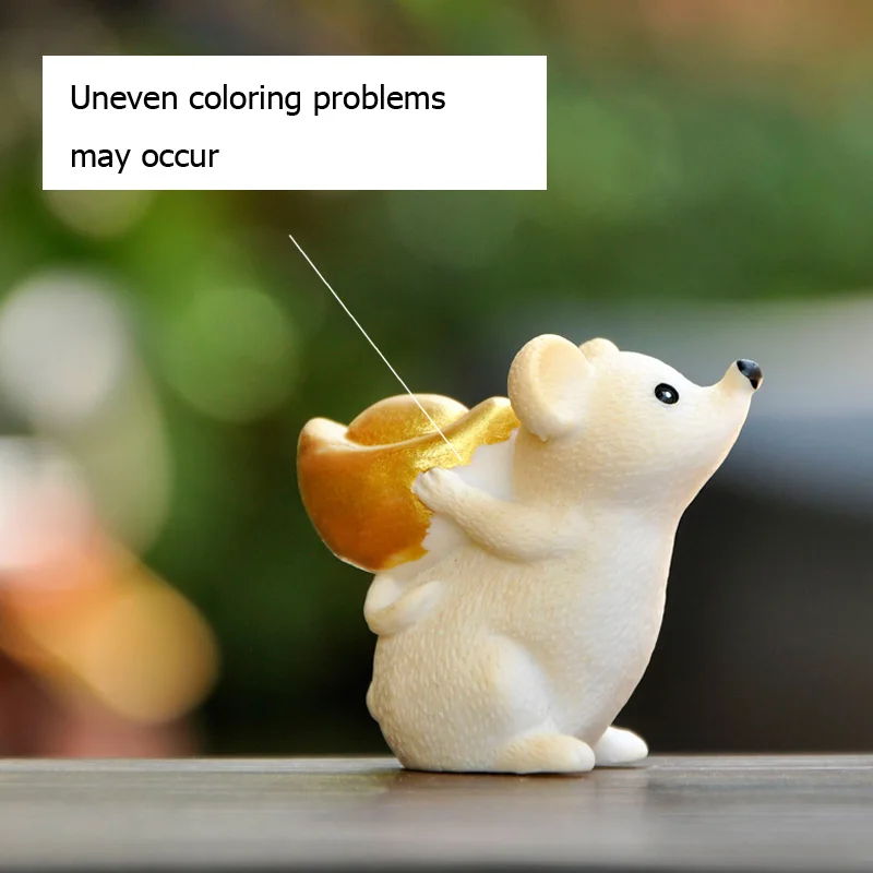 BAIUFOR животное миниатюрный счастливый крыса и золотой Фея Сад Микро пейзаж из мха