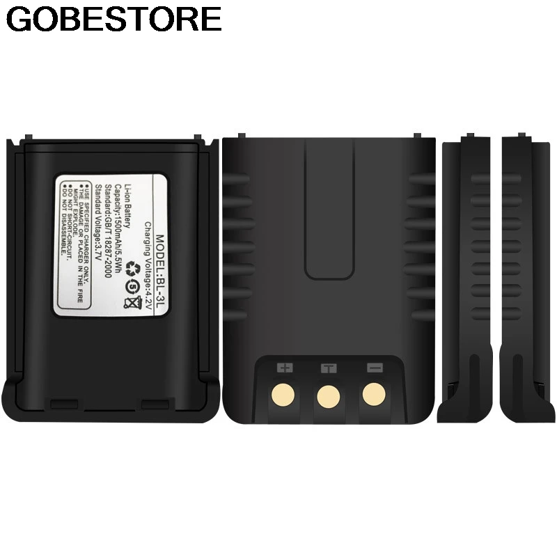 Батарея Оригинальный BaoFeng UV 3R + 3 7 V 1500 мА/ч литий ионный аккумулятор для Baofeng UV3R иди