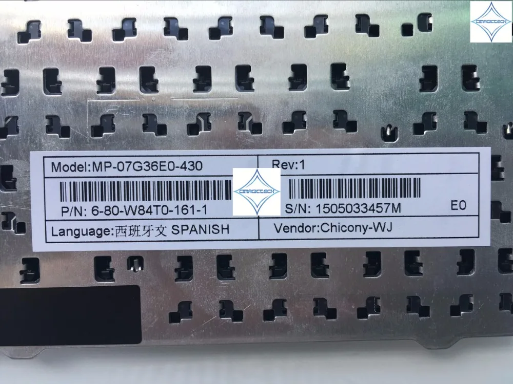 Новинка для Clevo W84 W840T M4121 C4500 SP испанская клавиатура ноутбука teclado MP-07G36E0-430 6-80-W84T0-161-1