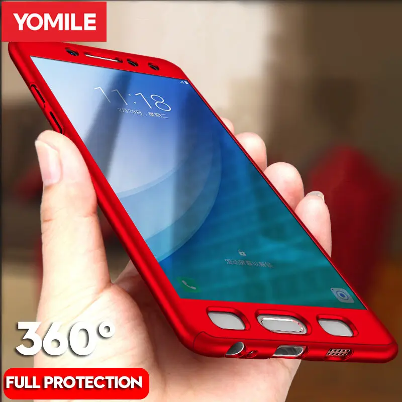 YOMILE 360 Полное покрытие для samsung Galaxy J1 ACE J2 J3 J5 J7 Duo Prime Max чехол для Galaxy J4 J6 J8 плюс ядро