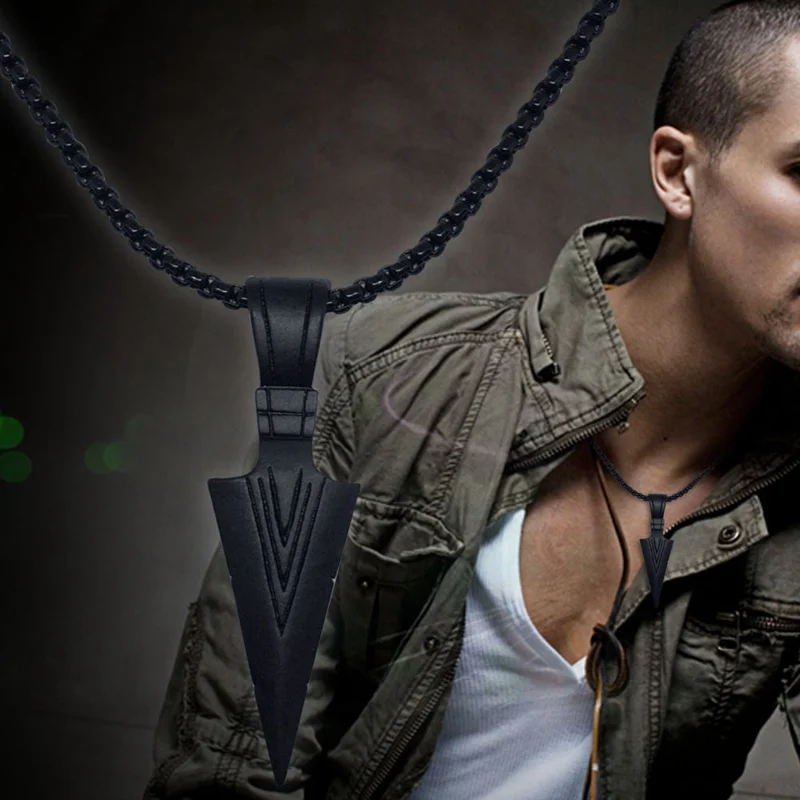 1 шт. Мужская винтажная подвеска в форме стрелы из сплава ожерелье для мужчин