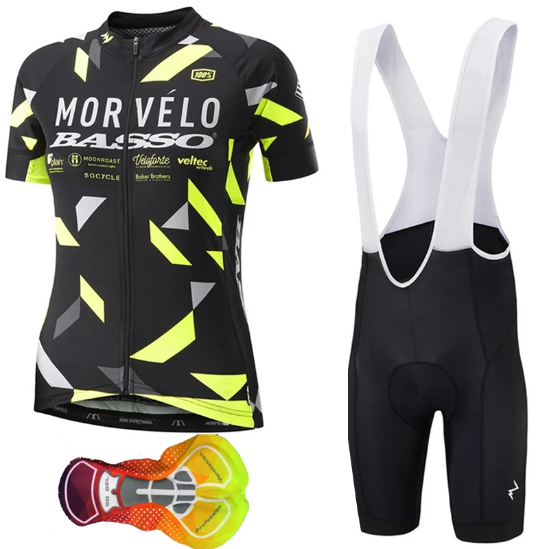 2019 Morvelo Pro Team Велоспорт Джерси для женщин короткий рукав горный велосипед Костюмы