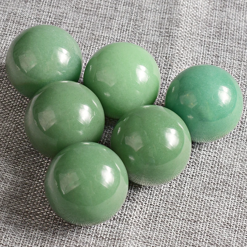 1 PIC Crystal Sphere pcs 40 mm green aventurine Hand Massager Balls Healing Chakra Reiki Ball | Дом и сад