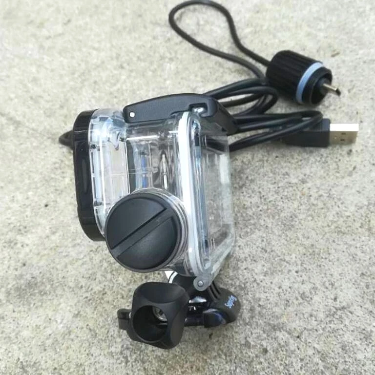 Аксессуары для спортивной камеры, водонепроницаемый чехол для Gopro Hero 7 6 5, черный корпус зарядного устройства+ usb-кабель для мотоцикла